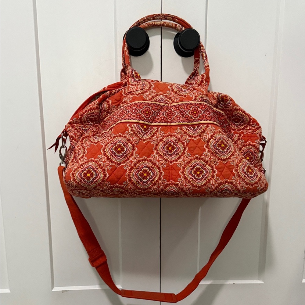 Vera Bradley Orange Patterned Travel Bag